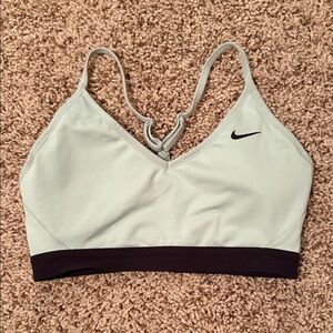 Nike Women's Teal and Black Sports Bra